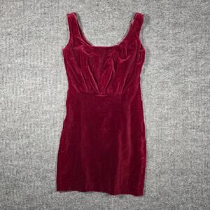 Paule Ka Red Velvet Sheath Dress Size 36 US 4 Sleeveless Cocktail